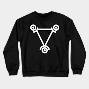 Water, Alchemical Symbol Design White Crewneck Sweatshirt